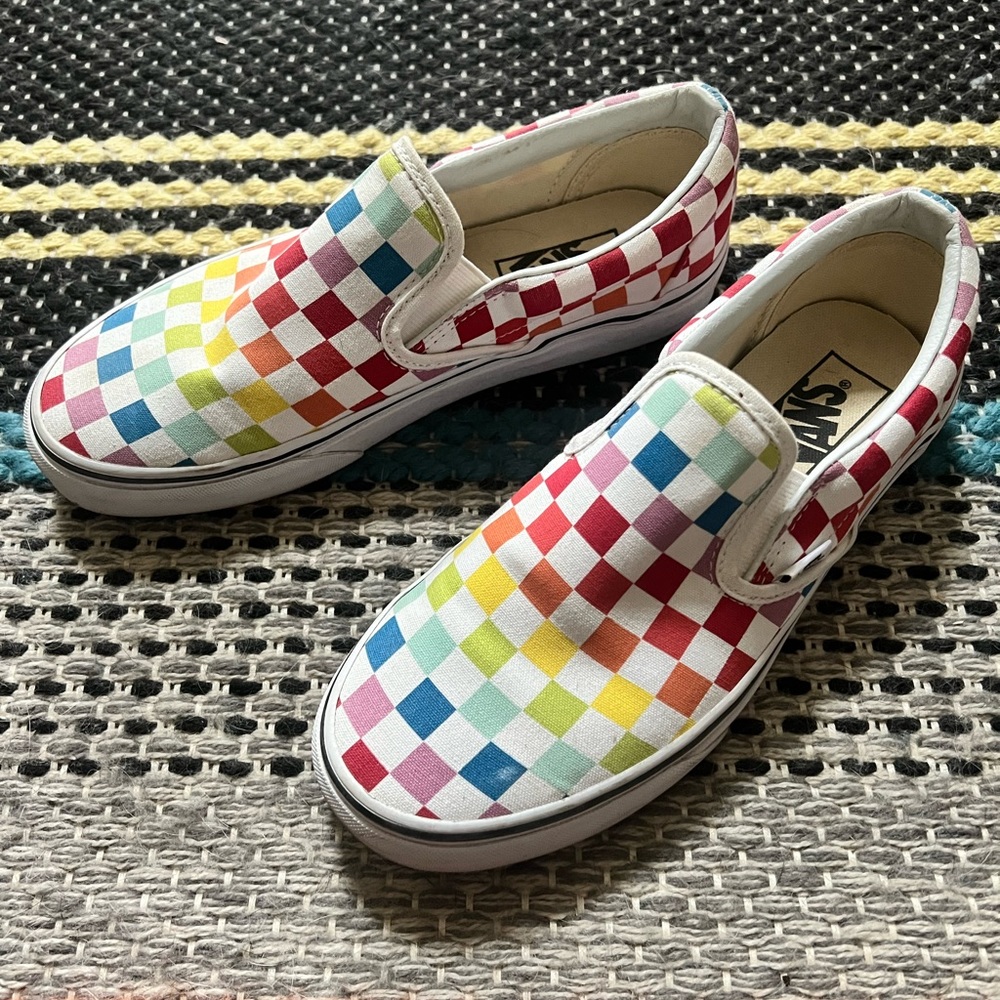 Vans checkered slip on 7